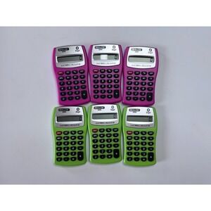 Pocket Size Calculator 8-Digit, LCD Display,Assorted Color, 6 Pack, Tested